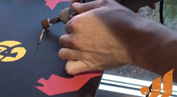 Snowboard base weld repair